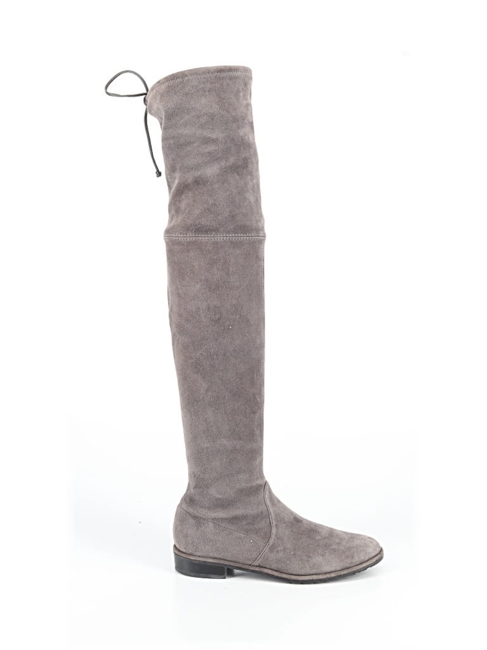Stuart Weitzman Over-the-Knee Suede Boot - Gray lowland stretch
